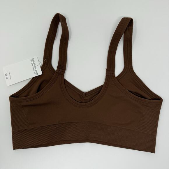Le Mystère Seamless Comfort Bra Womens Small Bronzite Brown Wireless Stretch - Picture 4 of 9